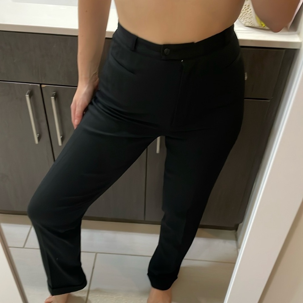 Reformation Black Straight Leg Pants